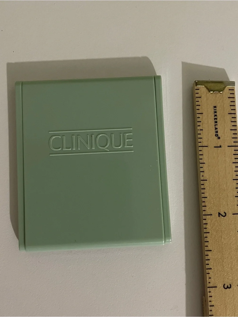 Clinique classic Clinique green folding compact mirror 2x2.25”